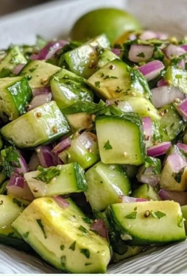 Fresh Cucumber Avocado Salad with vibrant vegetables and a light dressing