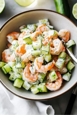 A refreshing Cucumber Shrimp Salad with vibrant vegetables and shrimp