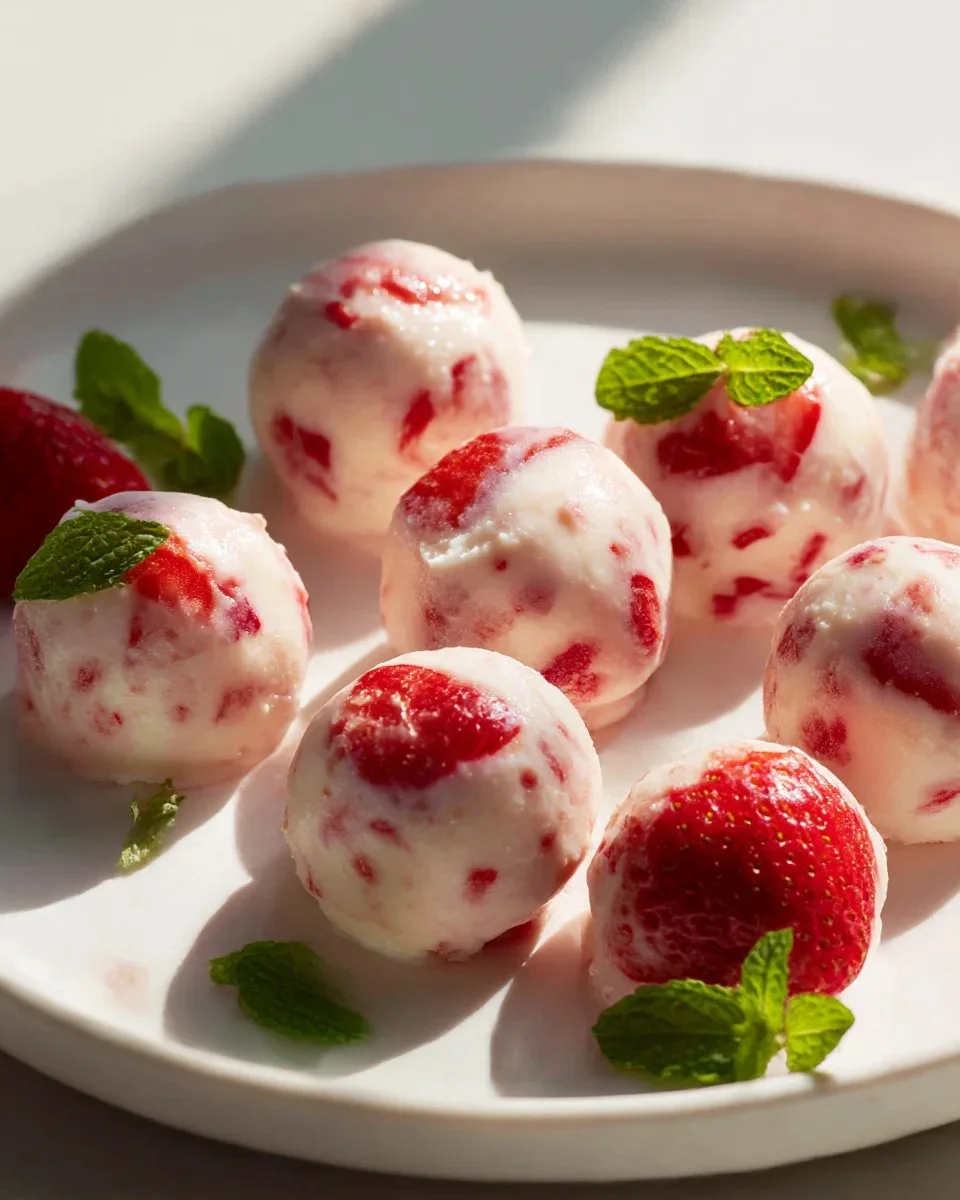 Delicious Strawberry Greek Yogurt Bites: Quick & Healthy Treat