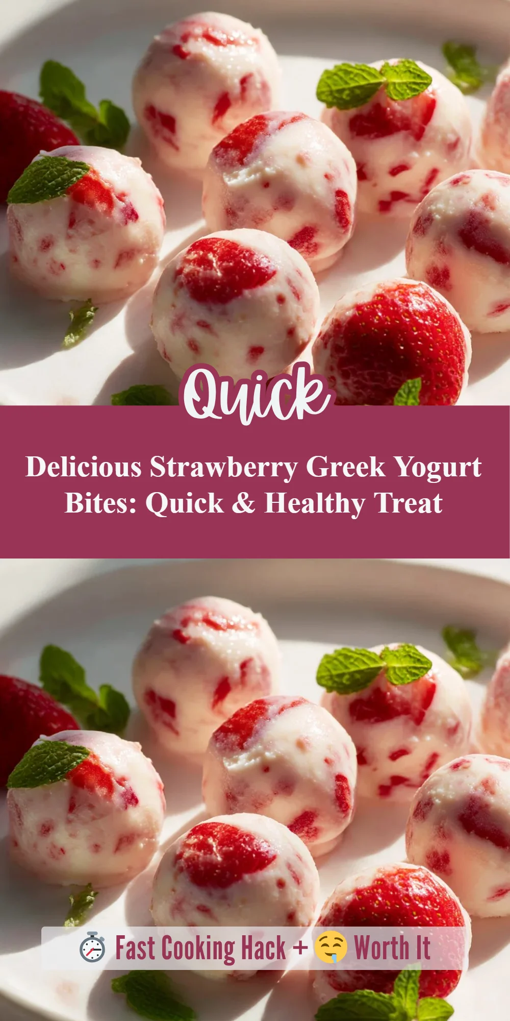 Delicious Strawberry Greek Yogurt Bites: Quick & Healthy Treat