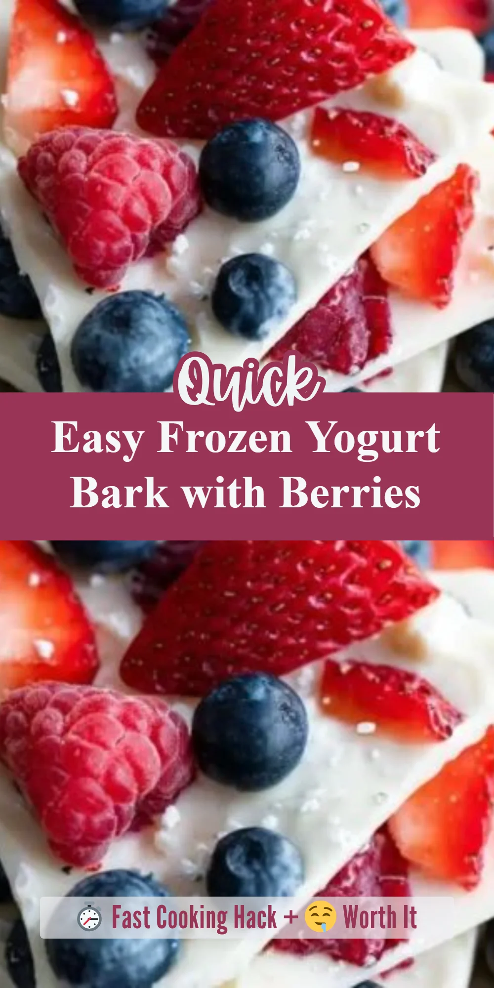 Easy Frozen Yogurt Bark with Berries