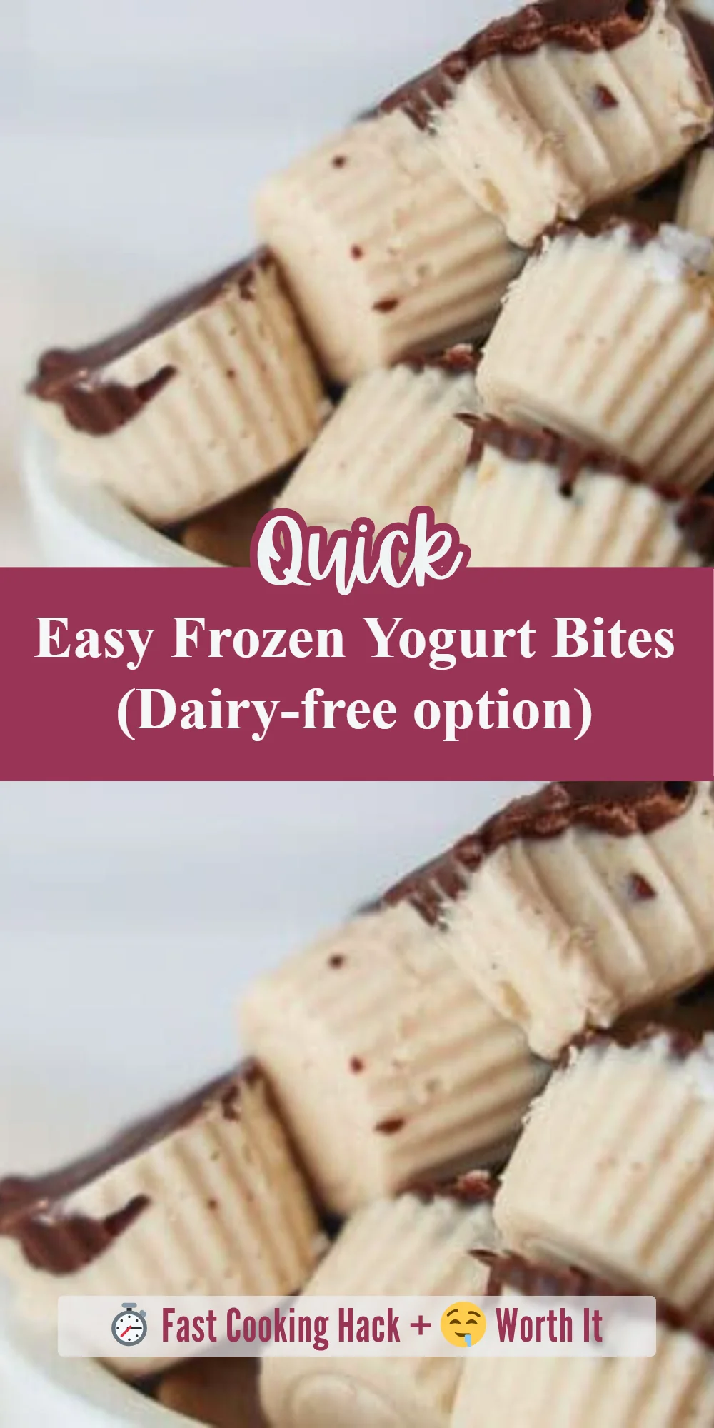 Easy Frozen Yogurt Bites (Dairy-free option)
