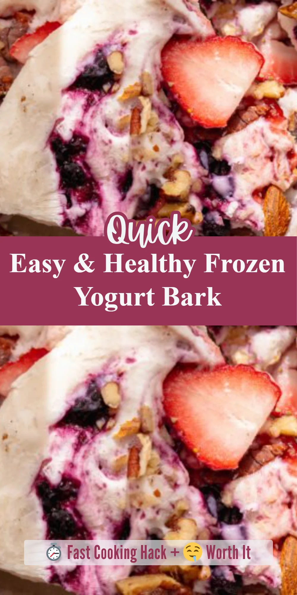 Easy & Healthy Frozen Yogurt Bark
