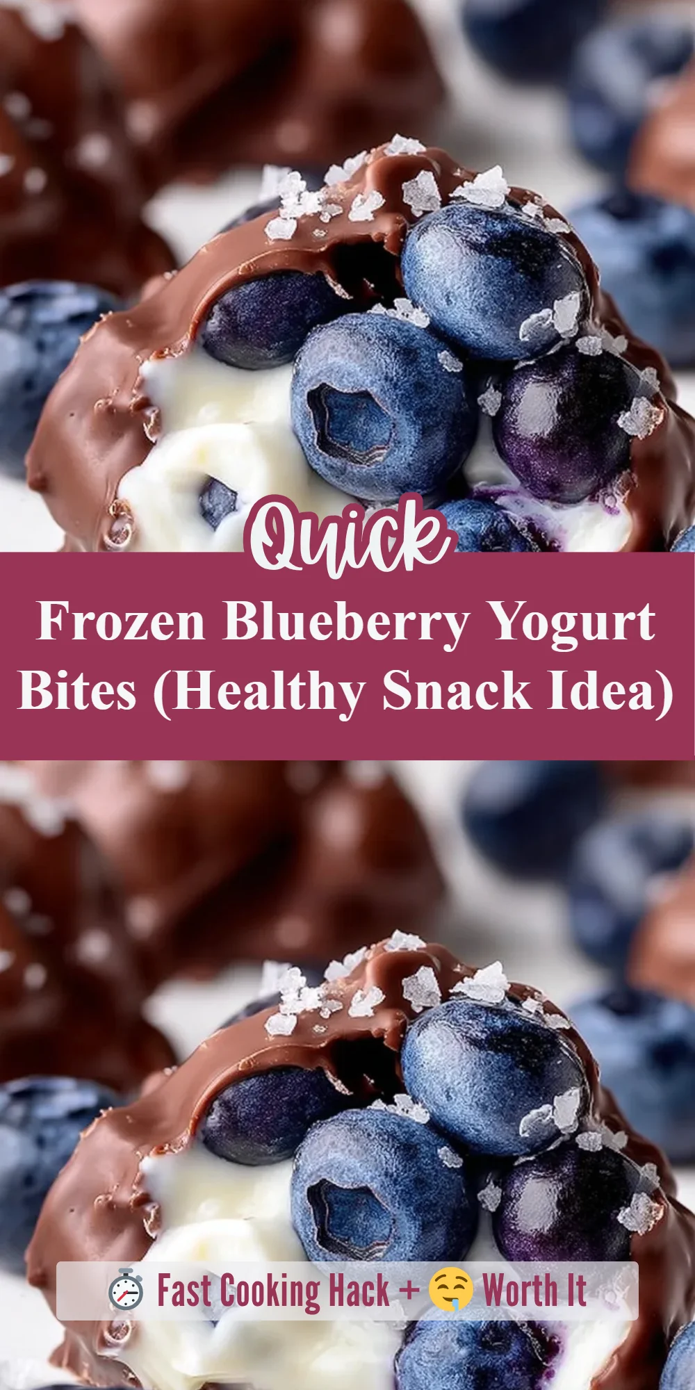 Frozen Blueberry Yogurt Bites (Healthy Snack Idea)