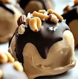Frozen Greek yogurt peanut butter bites for healthy snacking