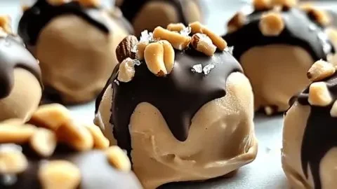 Frozen Greek yogurt peanut butter bites for healthy snacking