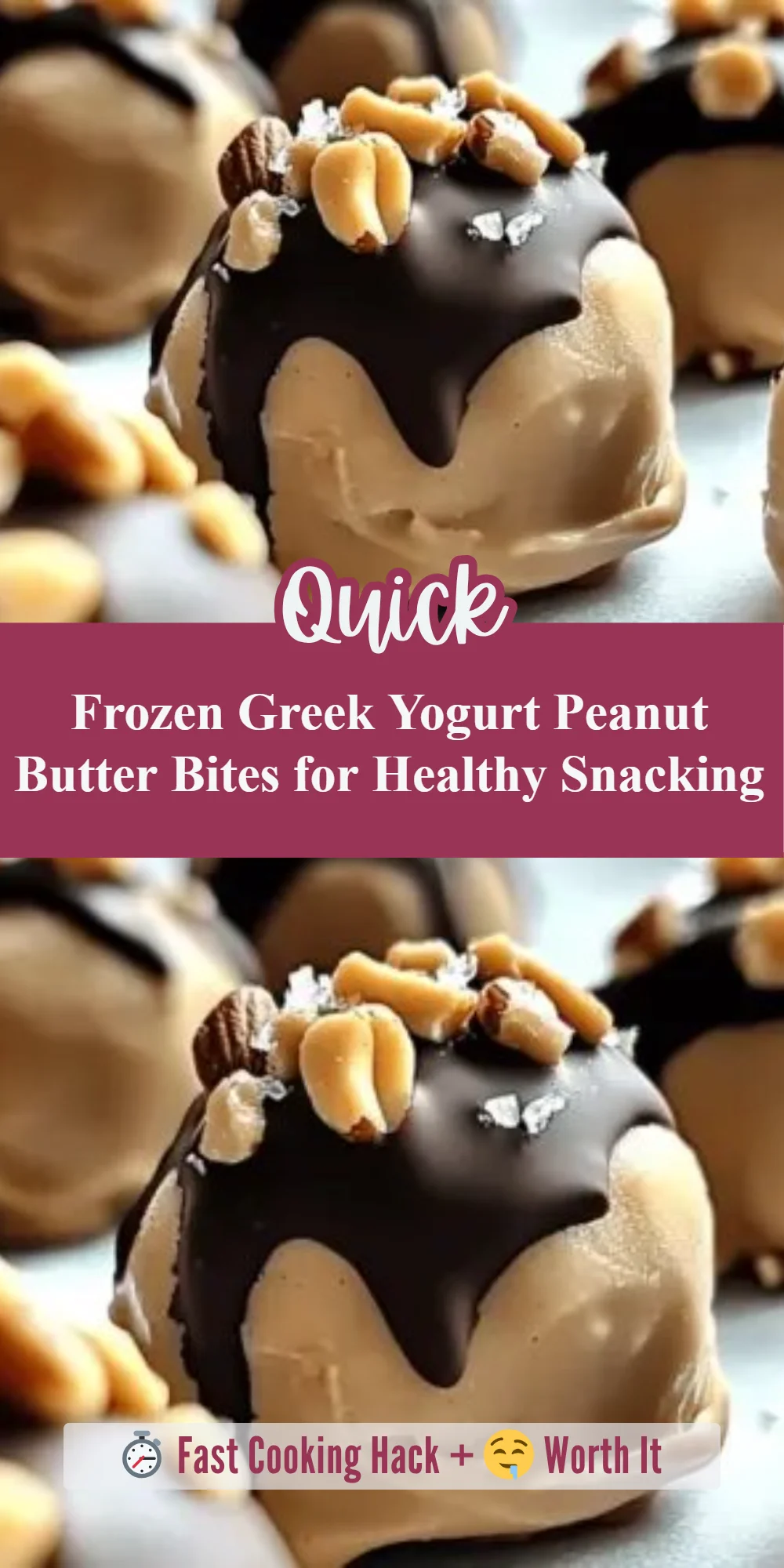 Frozen Greek Yogurt Peanut Butter Bites for Healthy Snacking