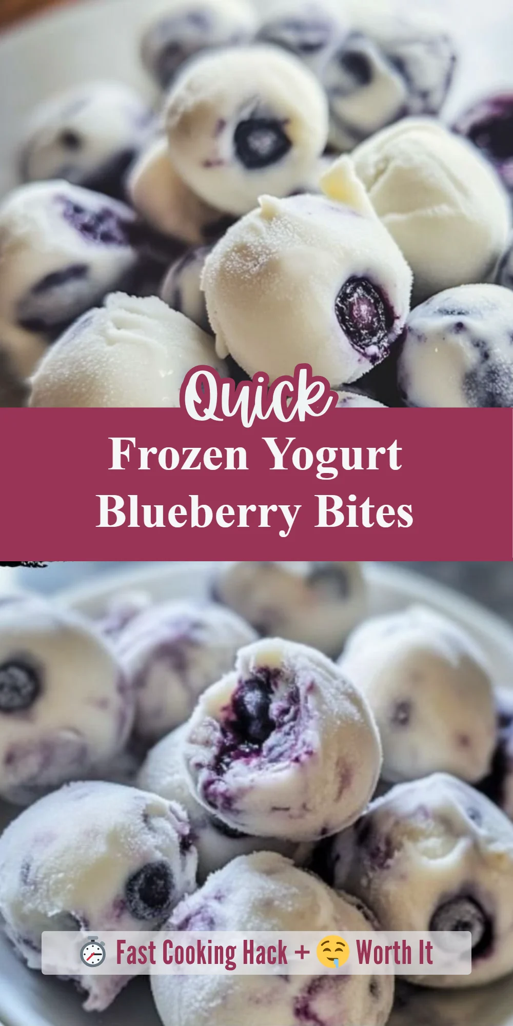 Frozen Yogurt Blueberry Bites