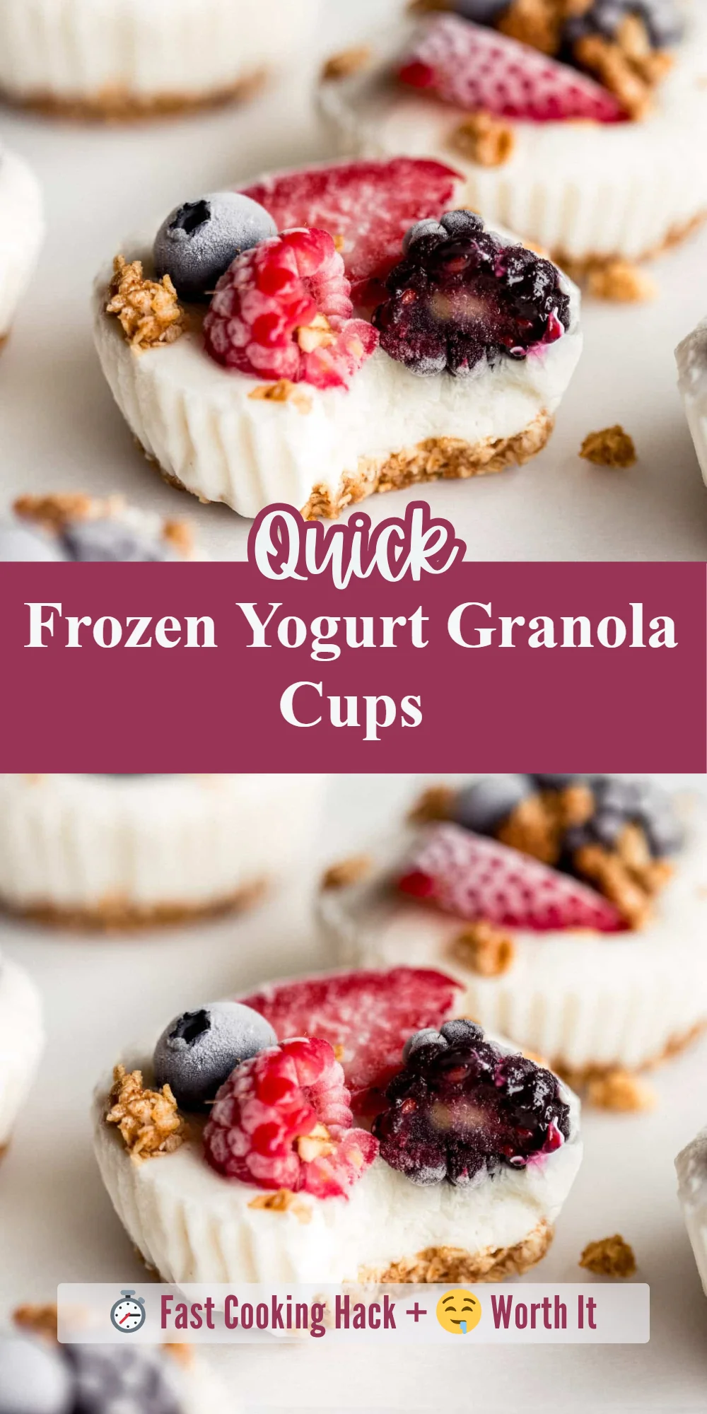 Frozen Yogurt Granola Cups