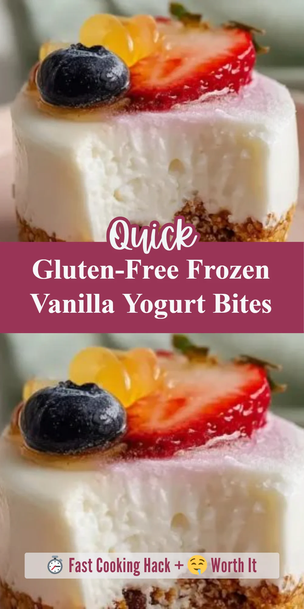 Gluten-Free Frozen Vanilla Yogurt Bites