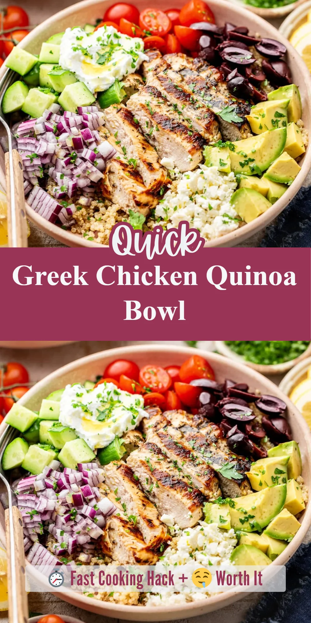 Greek Chicken Quinoa Bowl