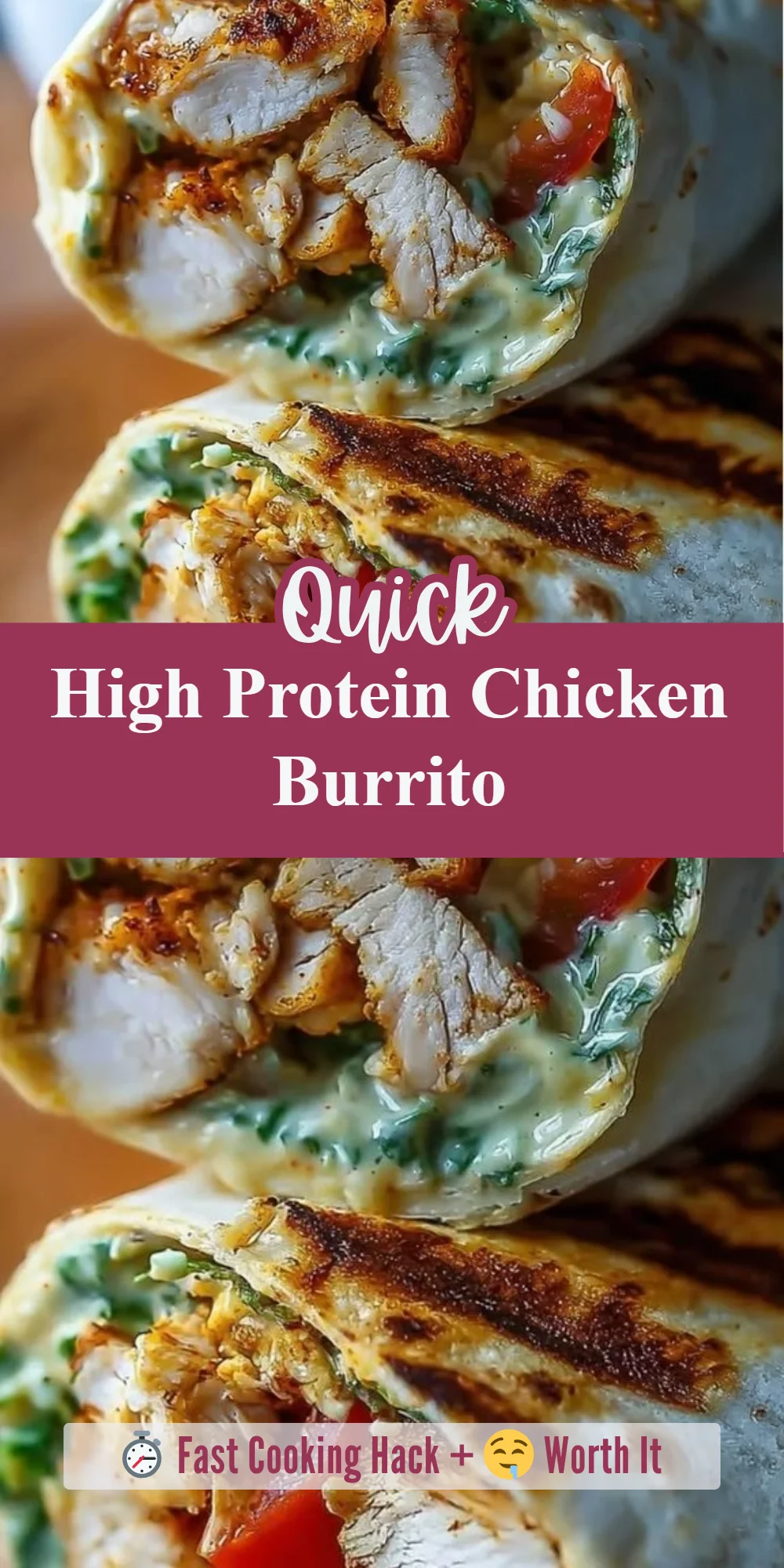 High Protein Chicken Burrito