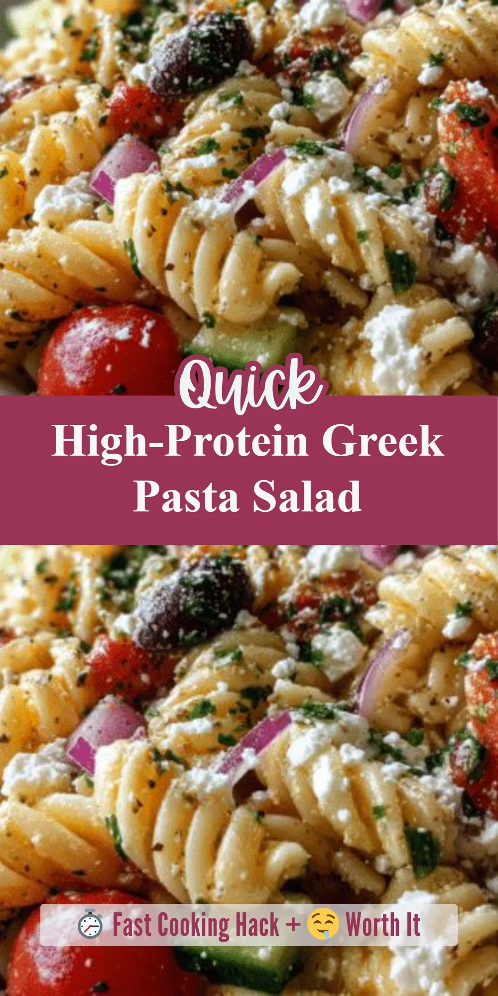 High-Protein Greek Pasta Salad