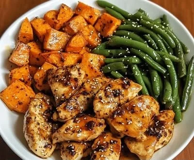 Honey Garlic Chicken and Sweet Potato