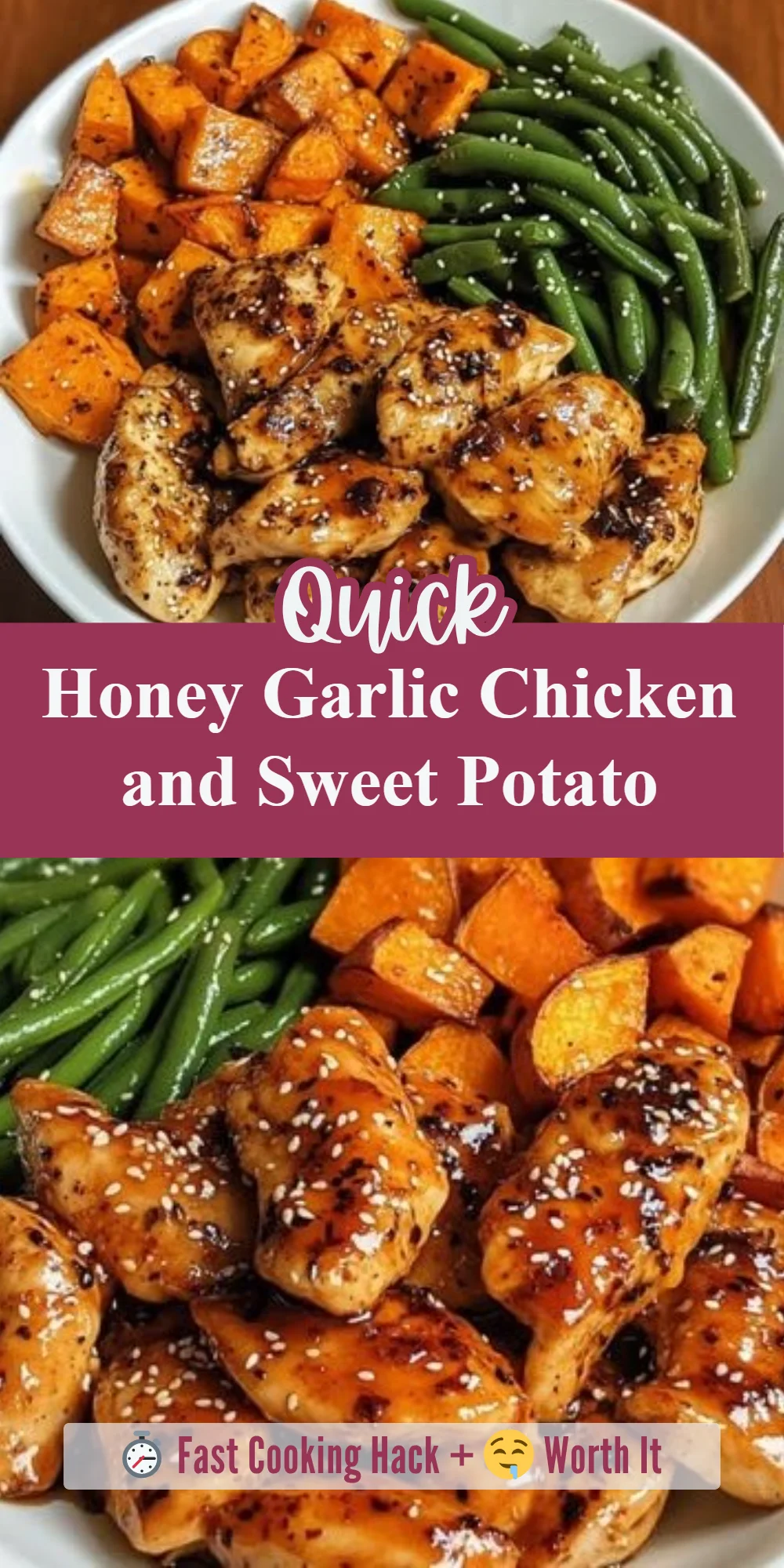 Honey Garlic Chicken and Sweet Potato