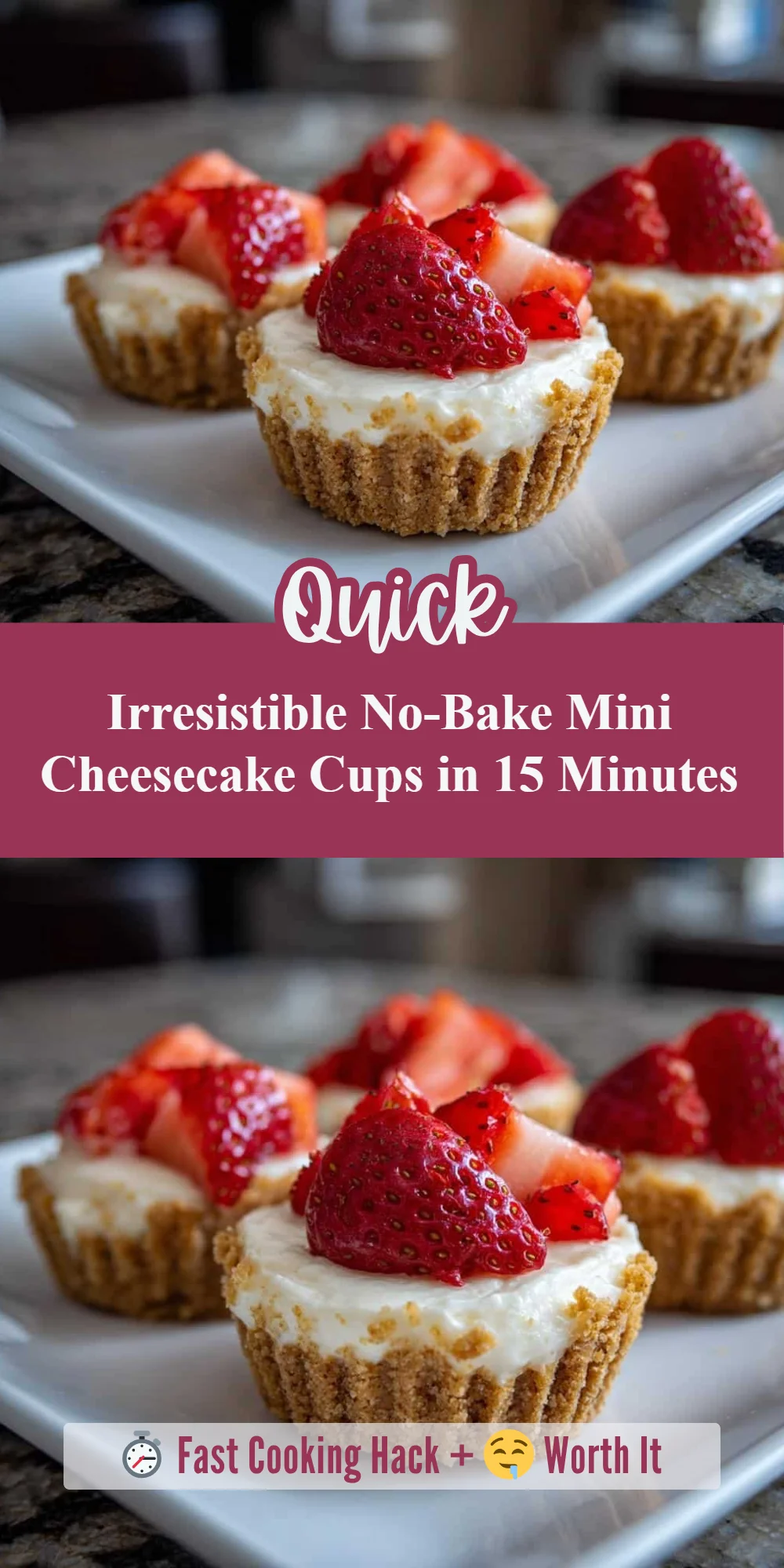 Irresistible No-Bake Mini Cheesecake Cups in 15 Minutes