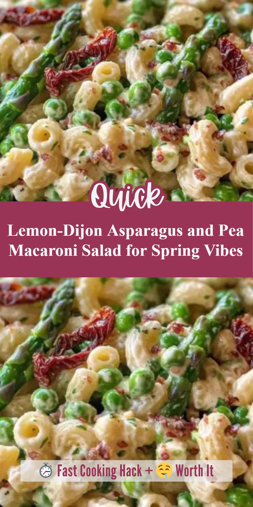 Lemon-Dijon Asparagus and Pea Macaroni Salad for Spring Vibes