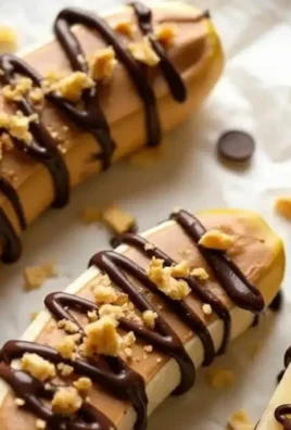 Low calorie frozen banana Snickers dessert packed with flavor and nutrition