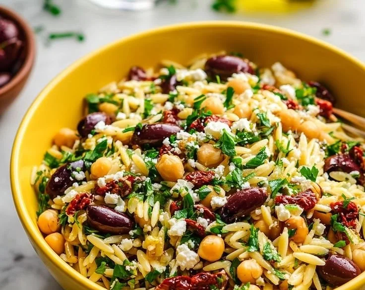 Mediterranean Chickpea and Orzo Salad