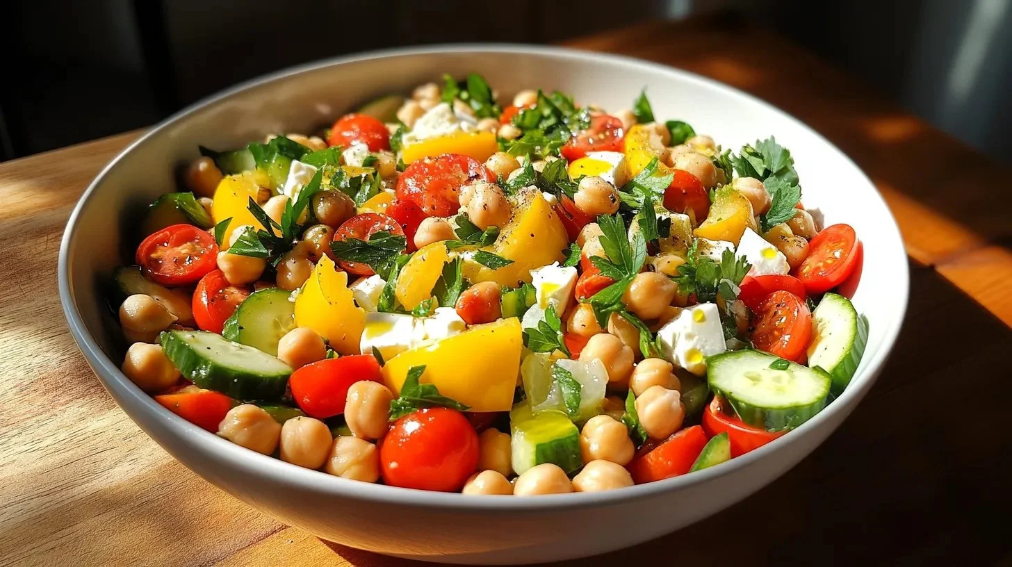 Mediterranean Chickpea Salad with Lemon Vinaigrette: The Best Summer Dish