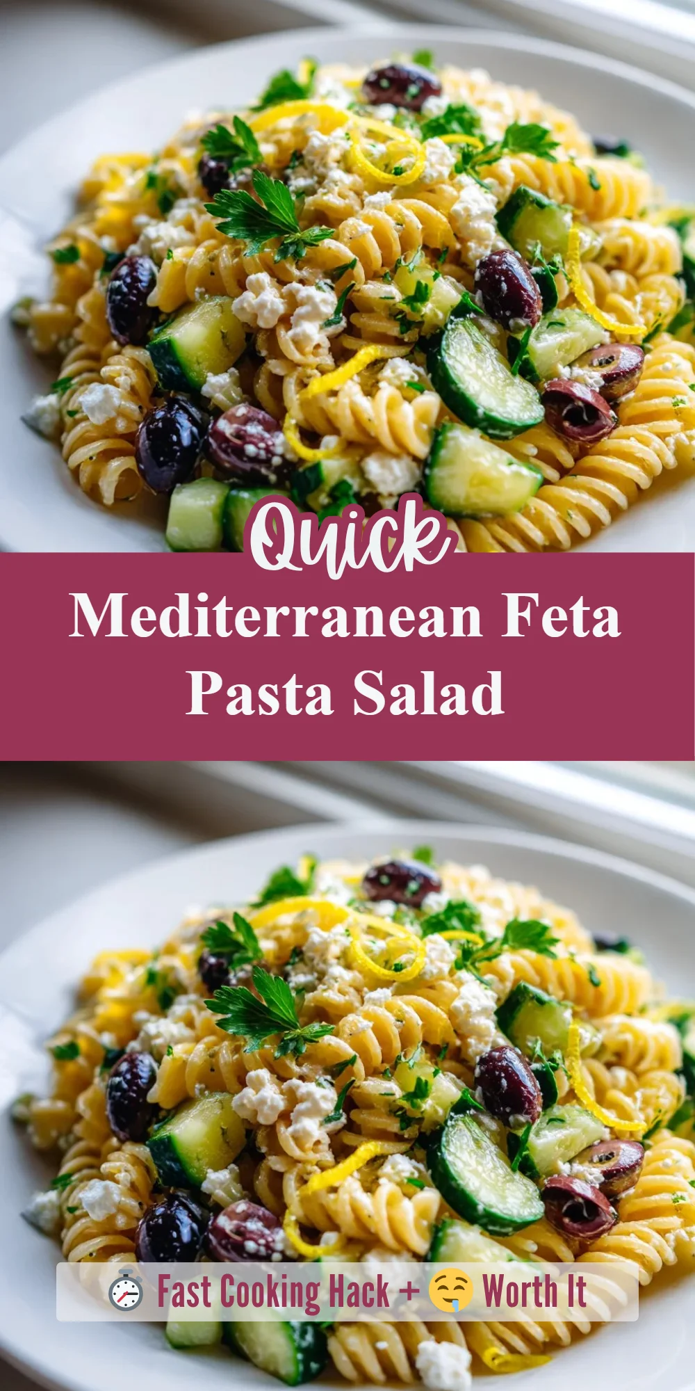 Mediterranean Feta Pasta Salad