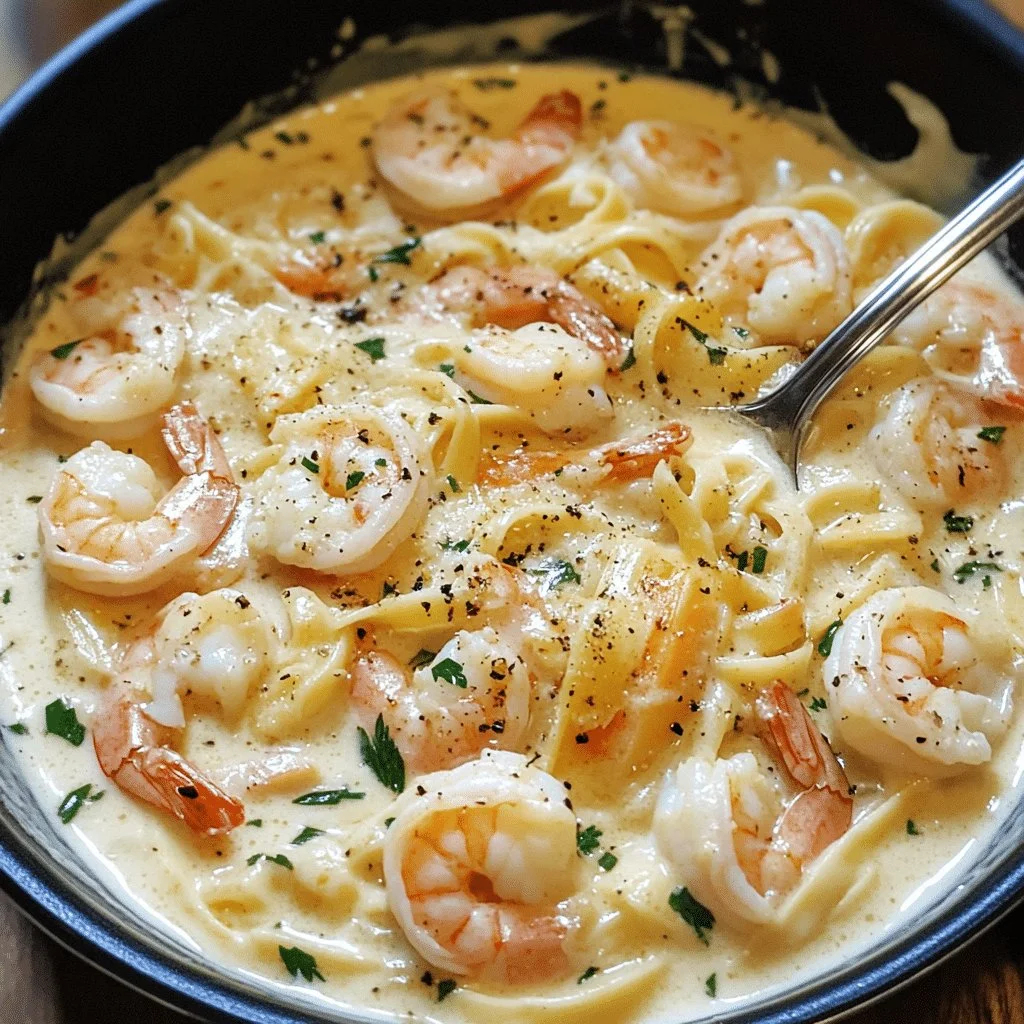 One Pot Shrimp and Crab Alfredo