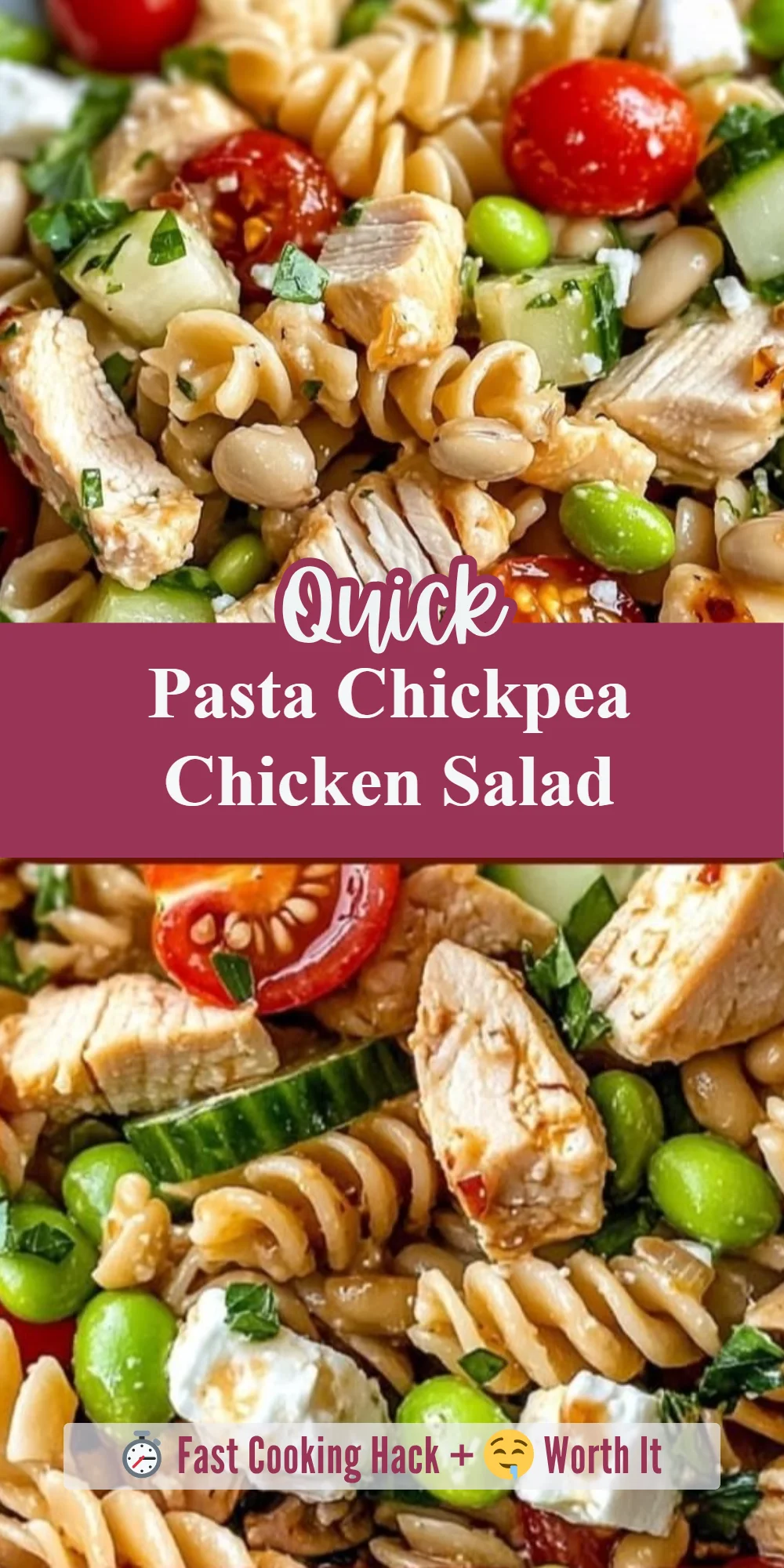 Pasta Chickpea Chicken Salad