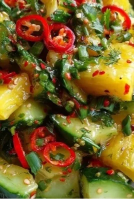 Refreshing Pineapple Cucumber Salad with vibrant colors and fresh ingredients