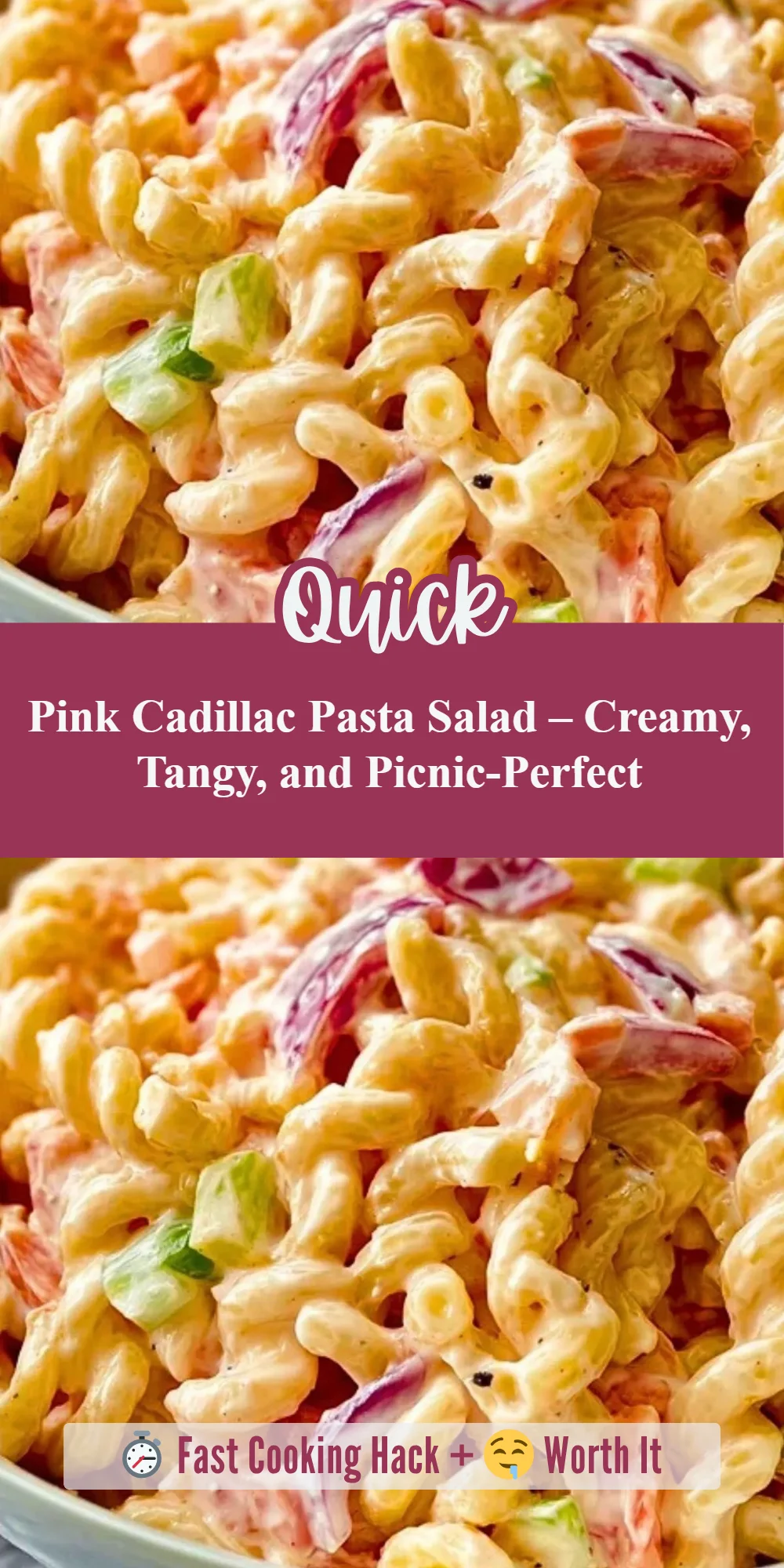 Pink Cadillac Pasta Salad – Creamy, Tangy, and Picnic-Perfect