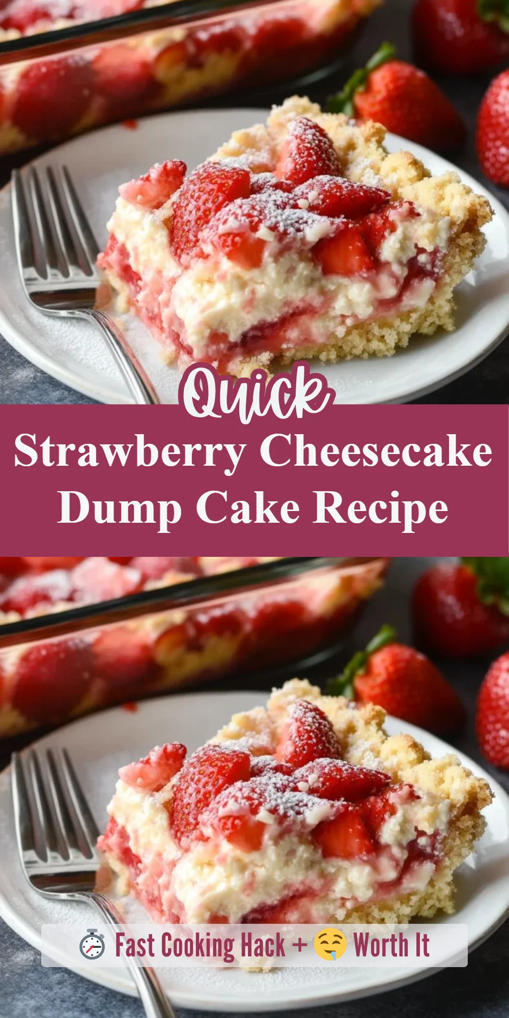 Strawberry Cheesecake Dump Cake Recipe