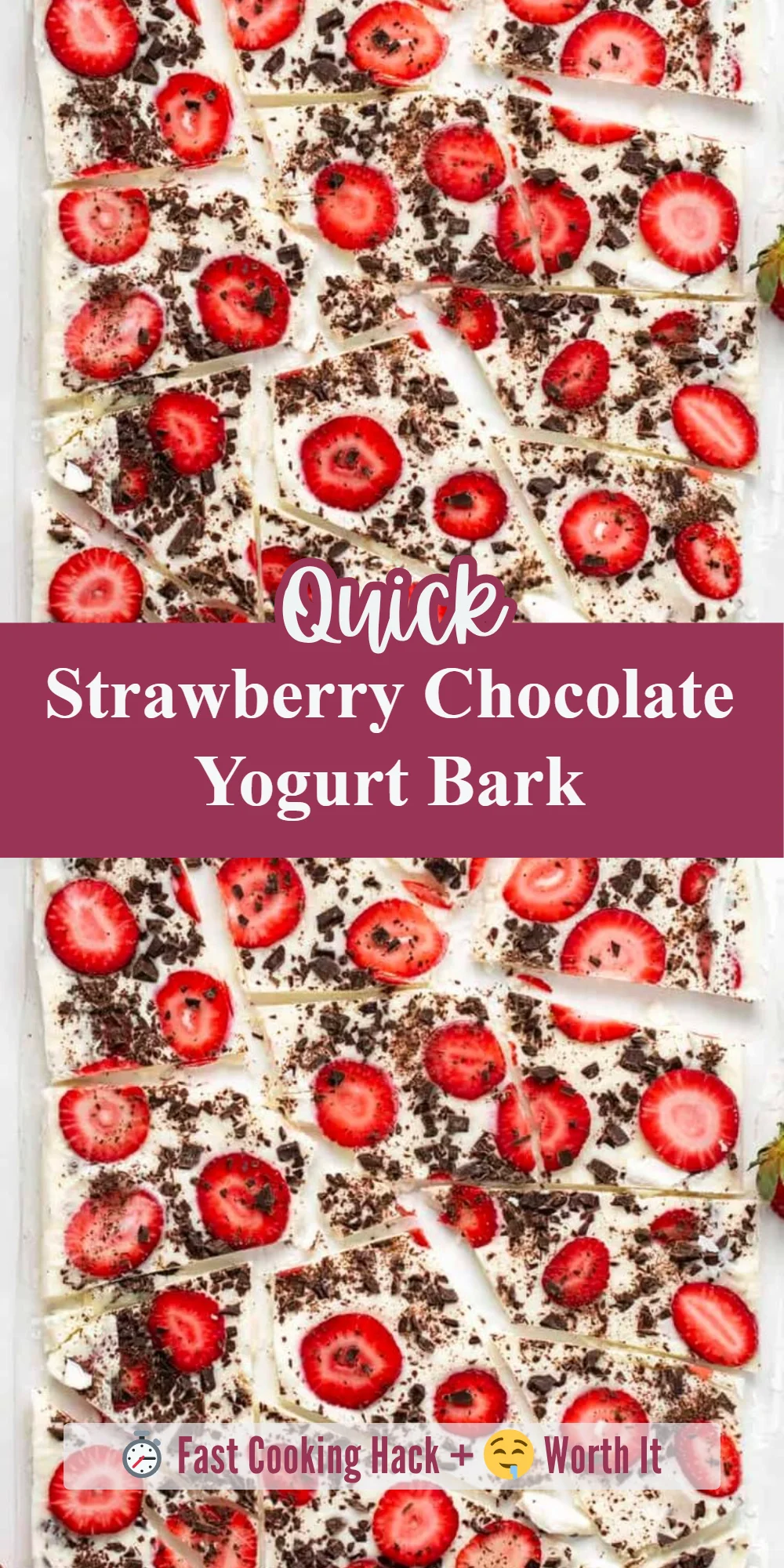 Strawberry Chocolate Yogurt Bark