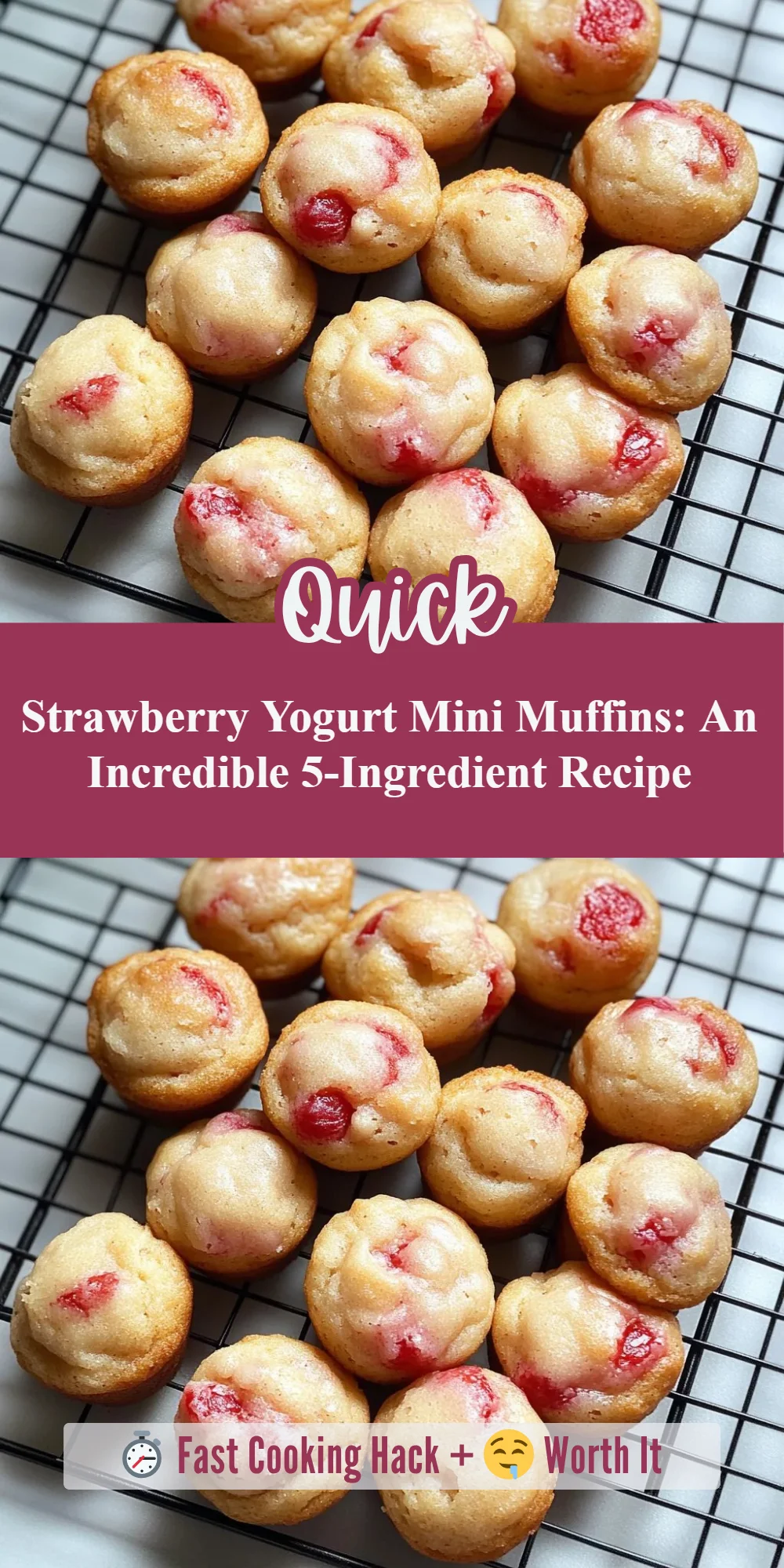 Strawberry Yogurt Mini Muffins: An Incredible 5-Ingredient Recipe