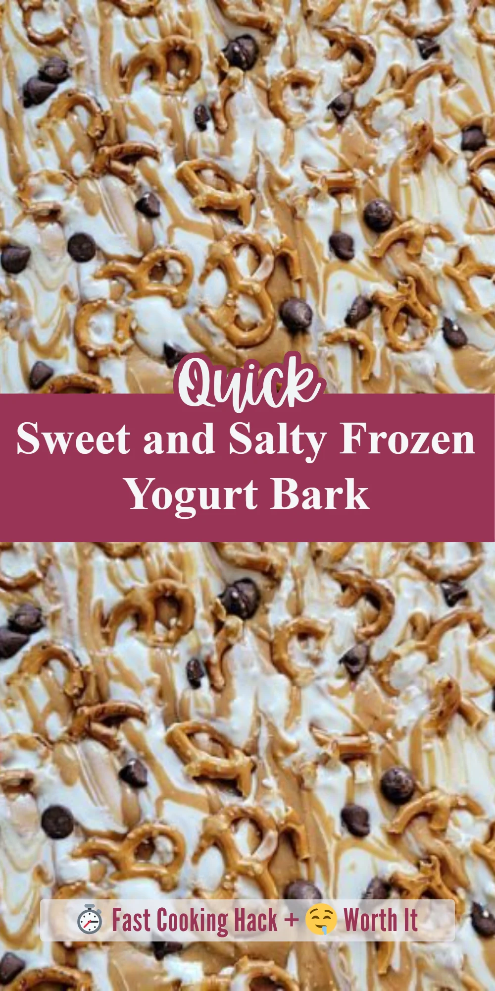 Sweet and Salty Frozen Yogurt Bark
