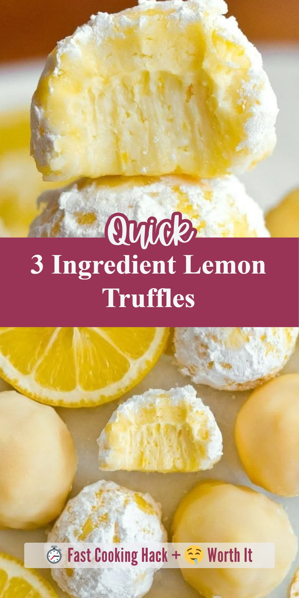 3 Ingredient Lemon Truffles