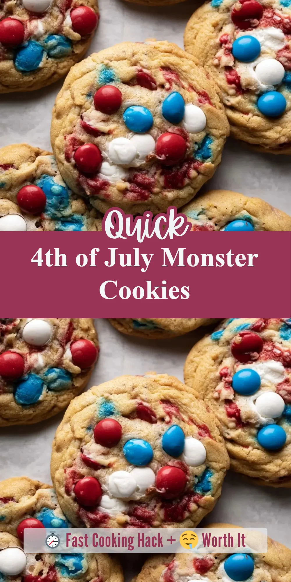 4th of July Monster Cookies