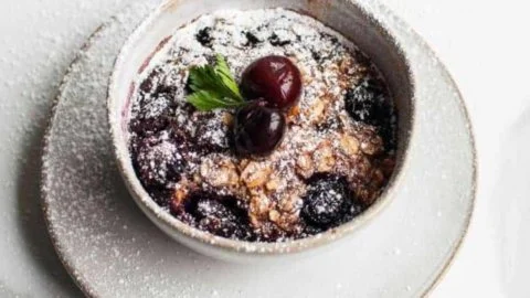Air Fryer Cherry Oatmeal Breakfast Bake