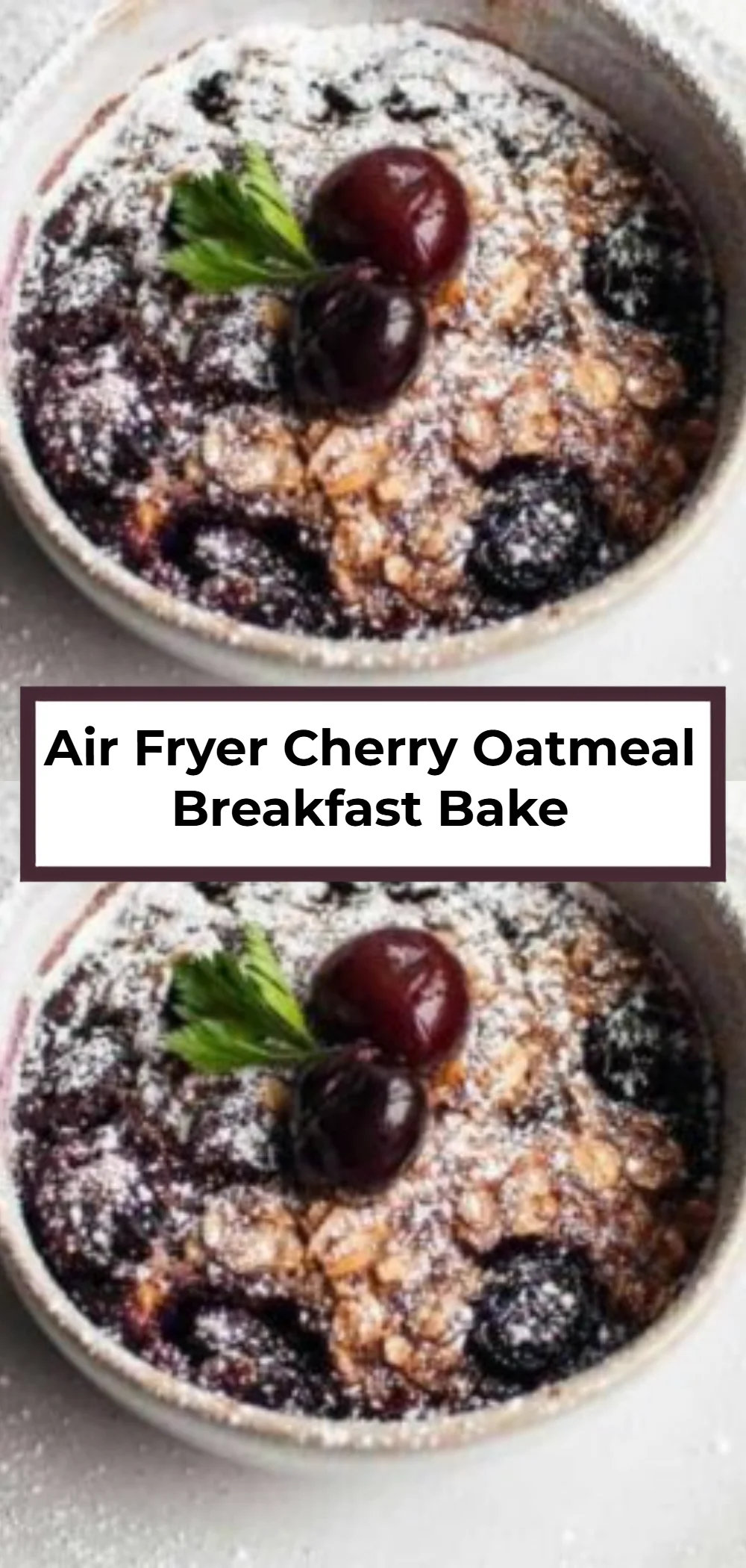 Air Fryer Cherry Oatmeal Breakfast Bake
