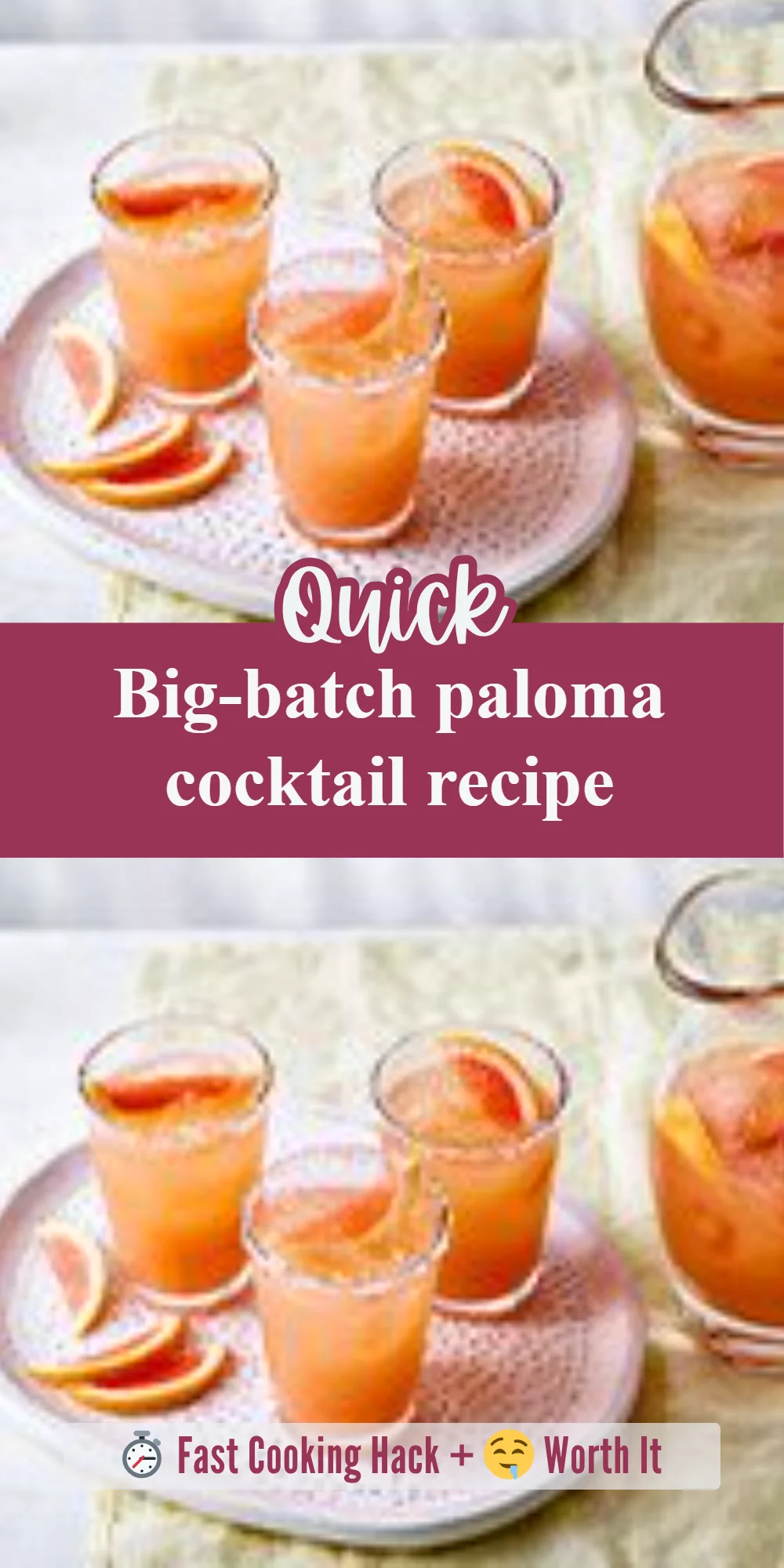 Big-batch paloma cocktail recipe