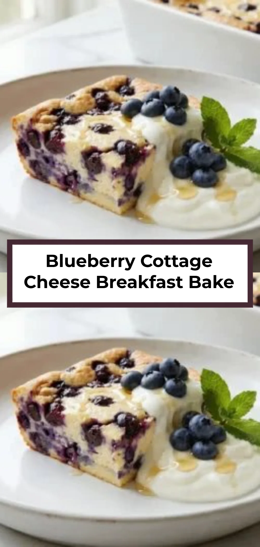 Blueberry Cottage Cheese Breakfast Bake