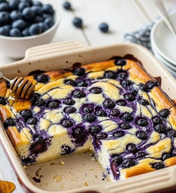 Blueberry Cottage Cheese Breakfast Bake