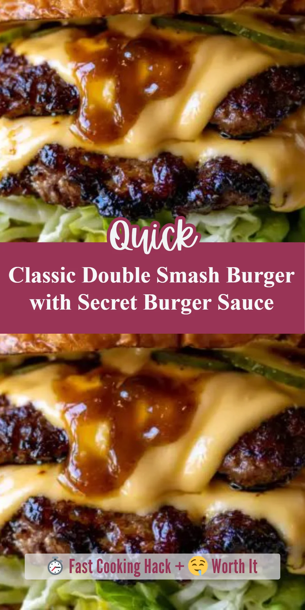 Classic Double Smash Burger with Secret Burger Sauce
