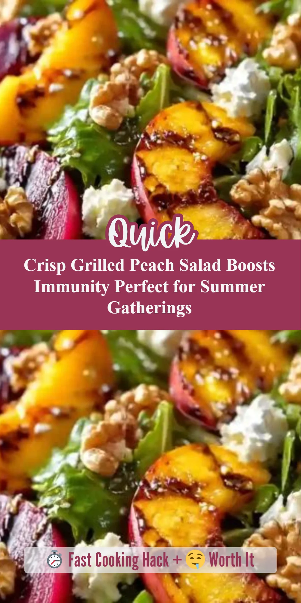 Crisp Grilled Peach Salad Boosts Immunity Perfect for Summer Gatherings