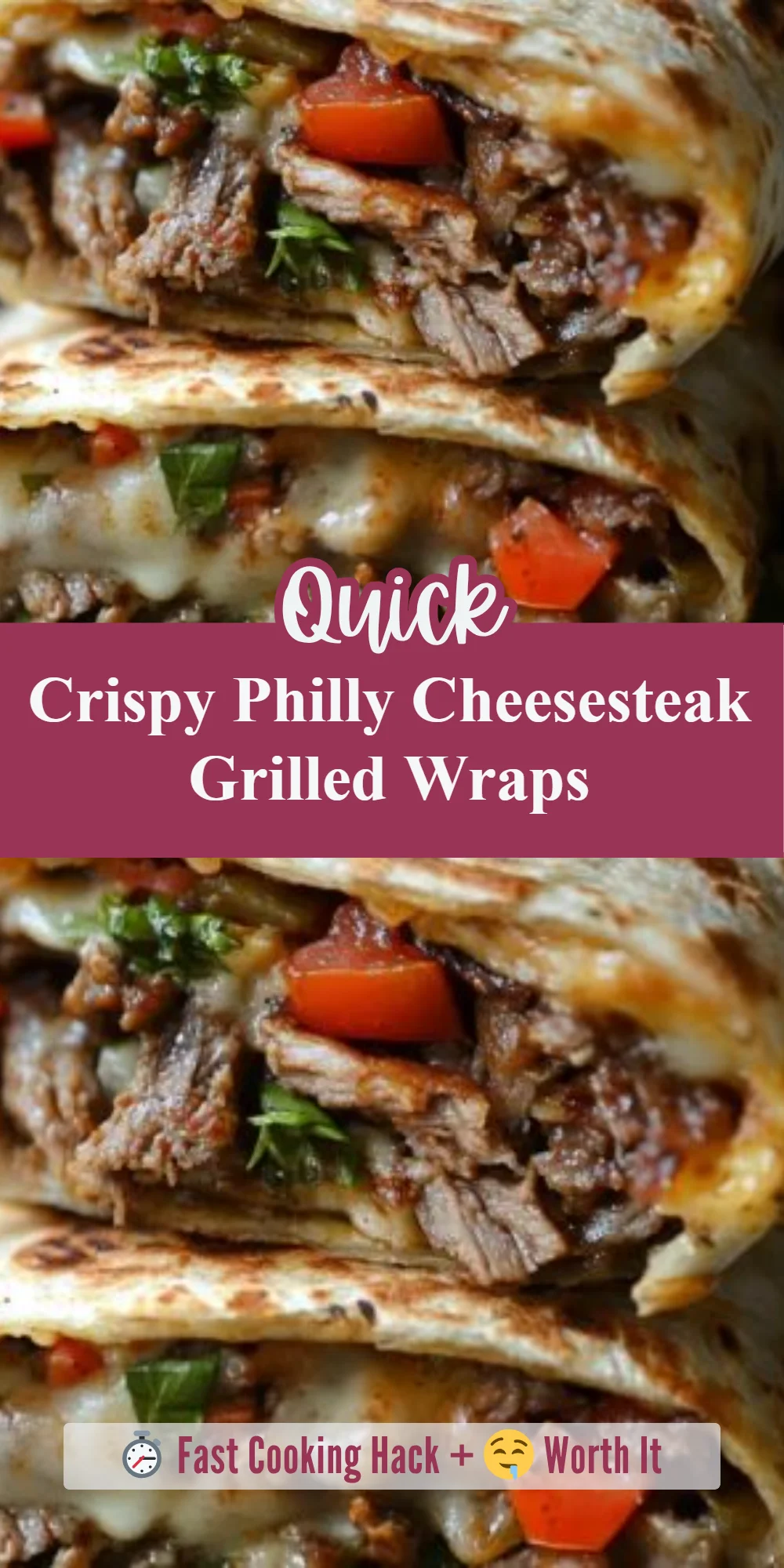 Crispy Philly Cheesesteak Grilled Wraps