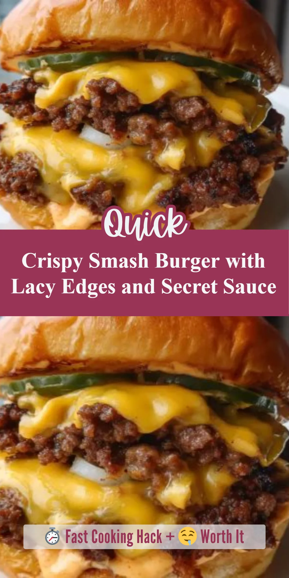 Crispy Smash Burger with Lacy Edges and Secret Sauce