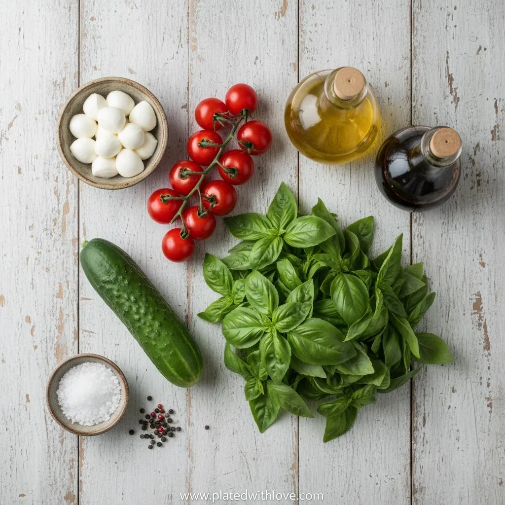 Cucumber Caprese Salad Recipe - Easy & Fresh Italian Side Dish