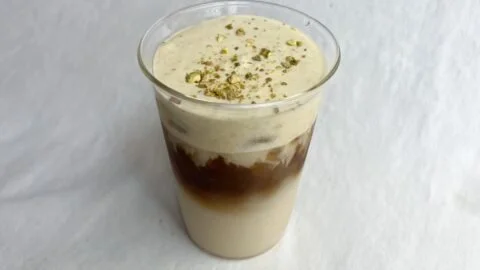 Delicious Pistachio Cream Latte