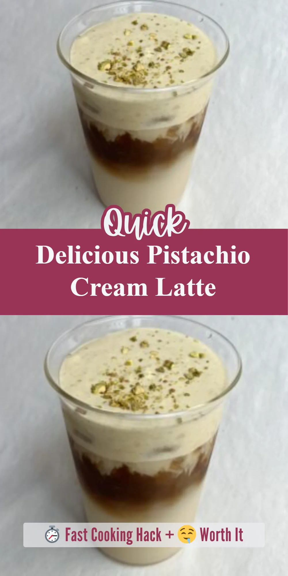 Delicious Pistachio Cream Latte