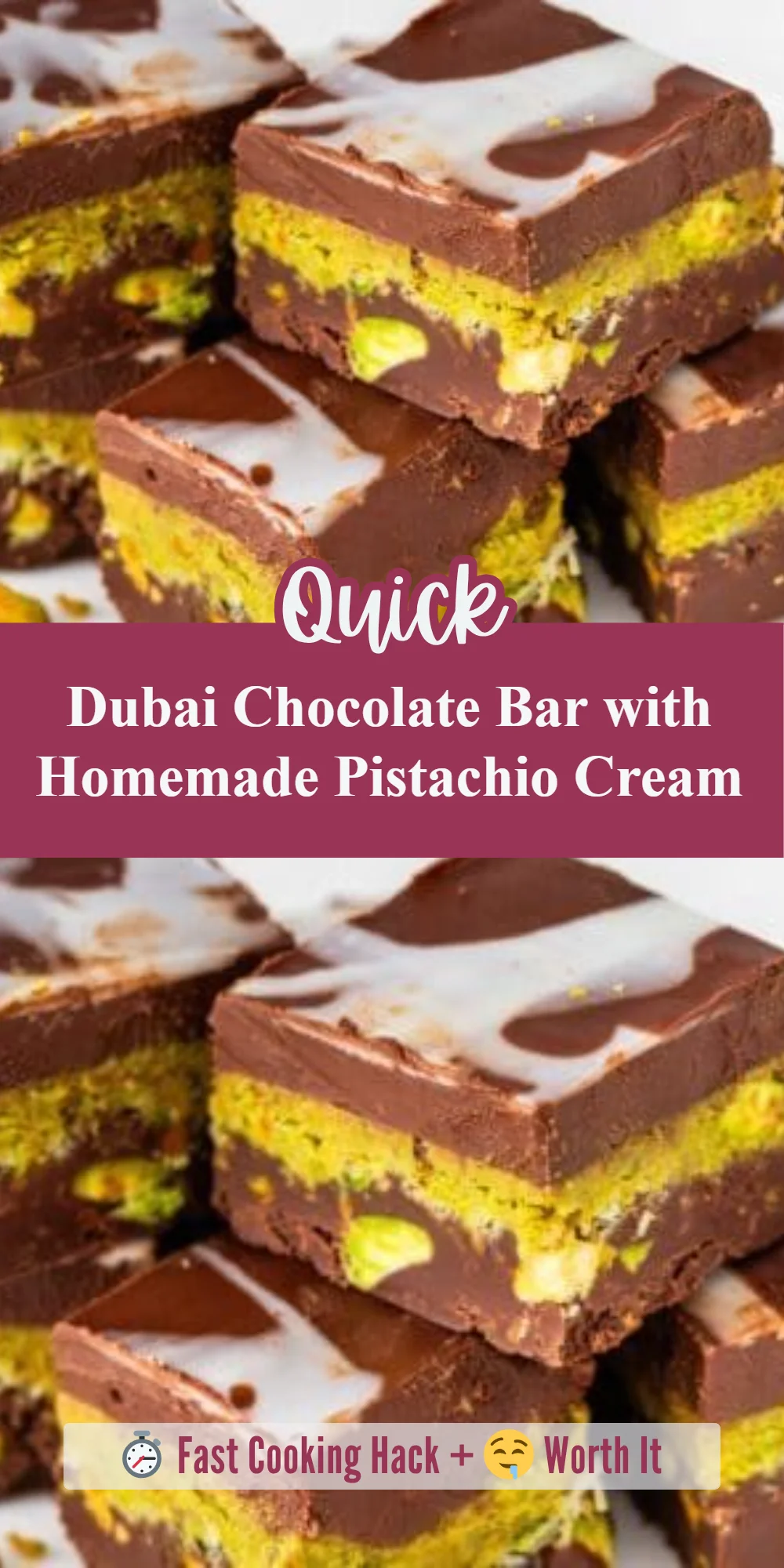 Dubai Chocolate Bar with Homemade Pistachio Cream