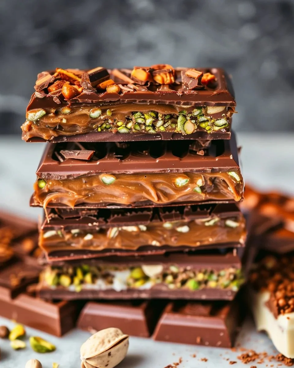 Indulge in a variety of delicious chocolate bars from Dubai.