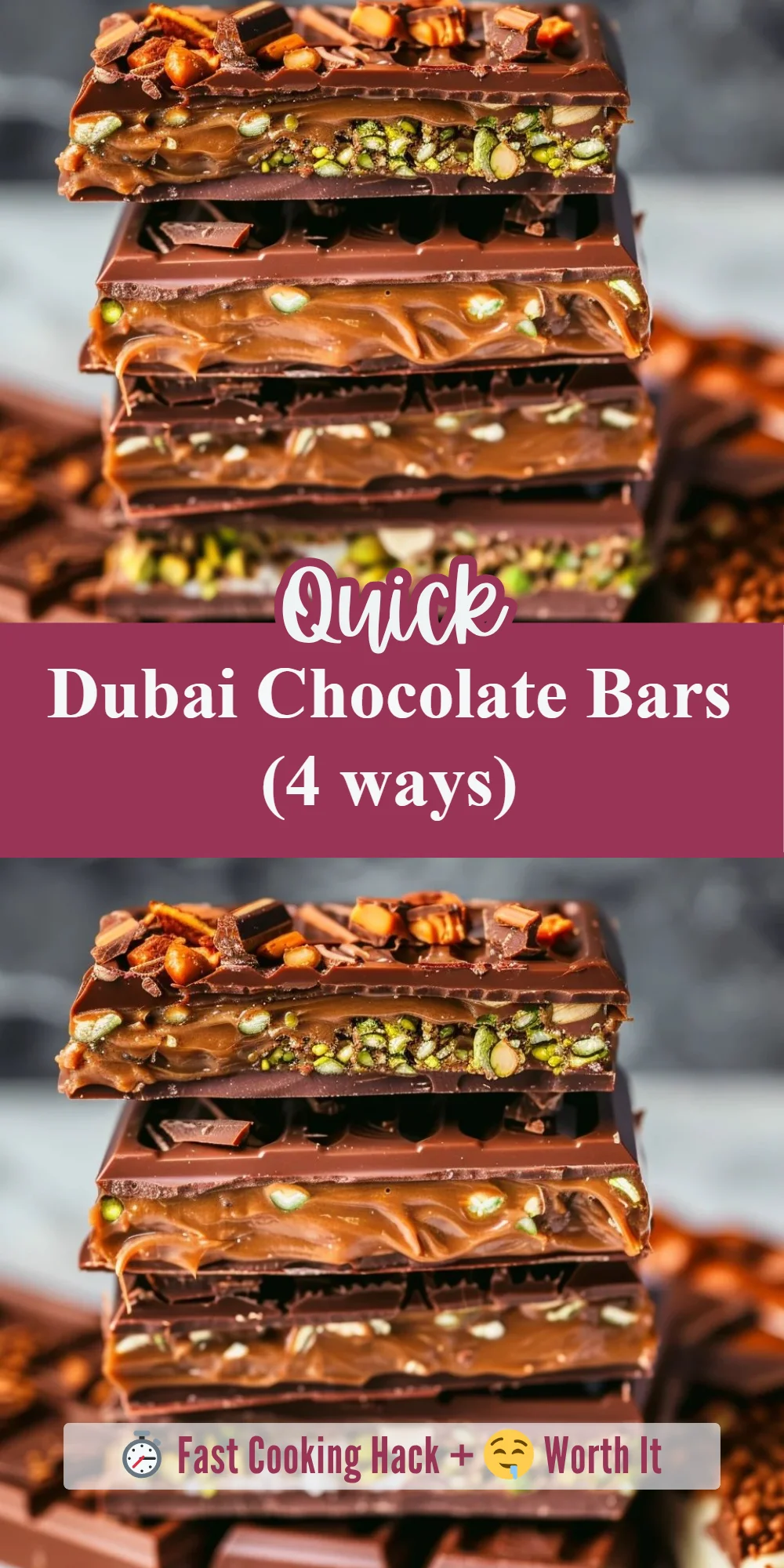 Dubai Chocolate Bars (4 ways)